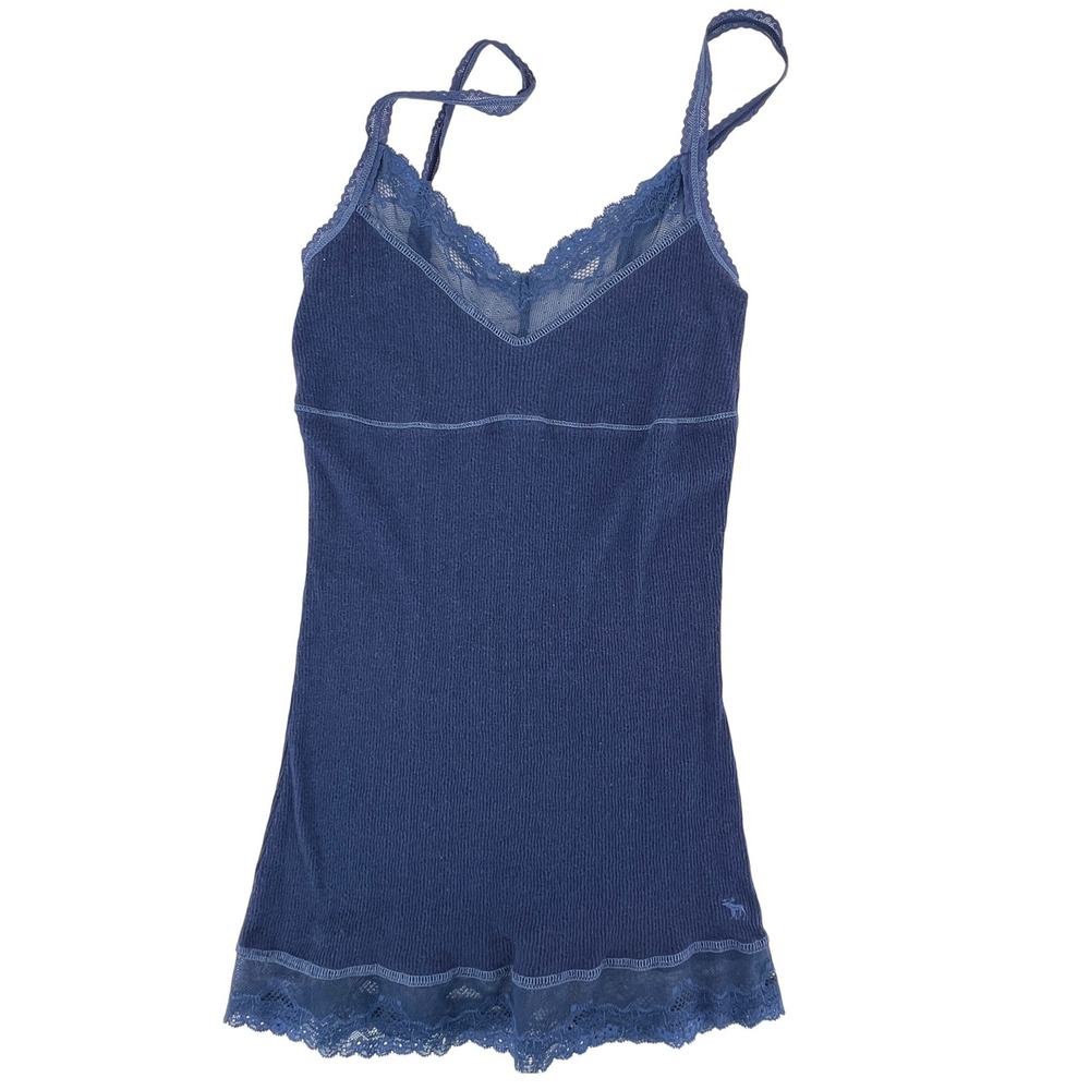 Y2K Abercrombie & Fitch babydoll lace trim camisole tank top Elena Gilbert Large - Picture 3 of 9